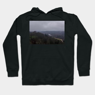 Gauja River and the valley rich in forests covered with fog Hoodie